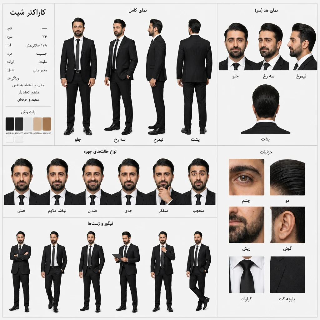 کاراکتر شیت این شخصیت رو بساز